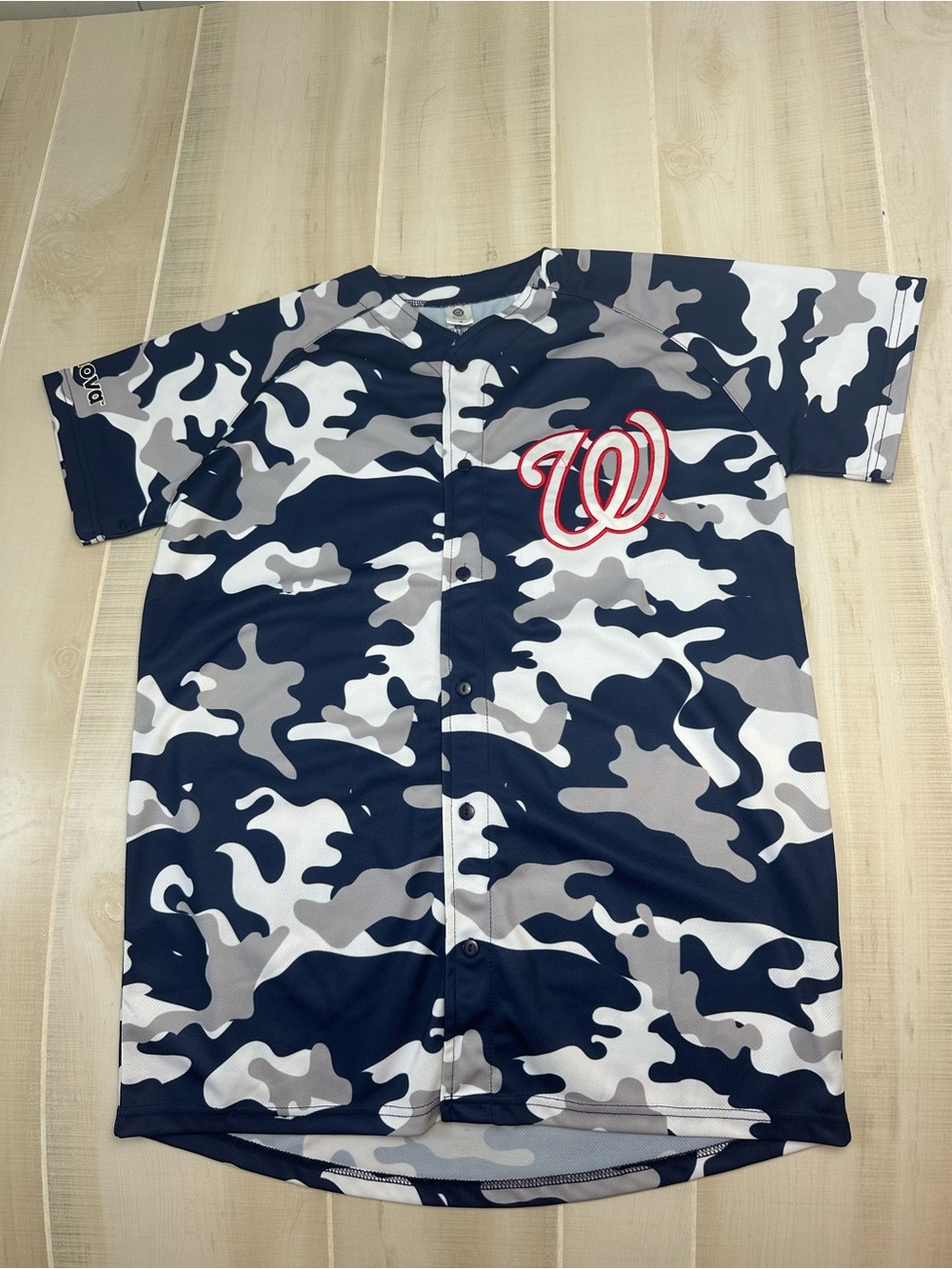 Washington Nationals Navy & Gray Camo Baseball Jersey #14